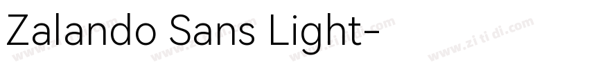 Zalando Sans Light字体转换